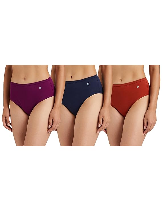 Women’s Cotton Solid And Slub Hipster Briefs – Pack Of 3